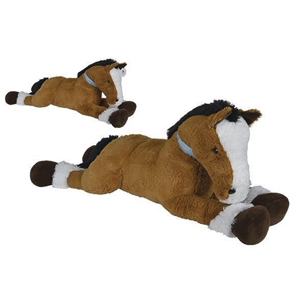 Heunec Caballo De Peluche XXL De 110 Cm – Animal De Peluche Tumbado Multicolor | Ideal Para Abrazar Y Decorar