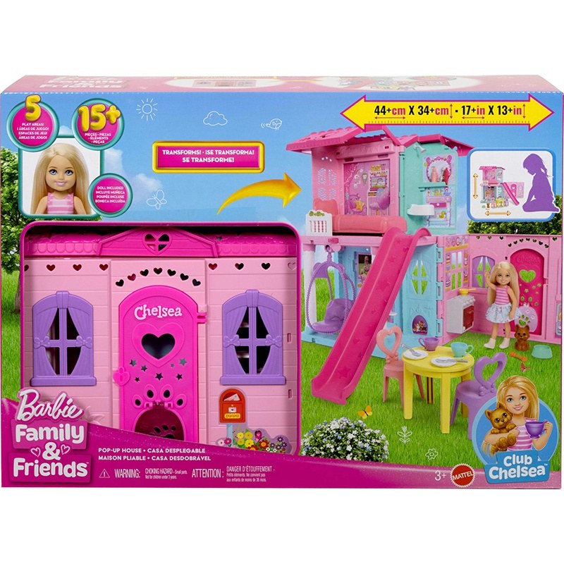 Casa De Muñecas Barbie Pinypon Casa Rosa Maletu00edn Famosa